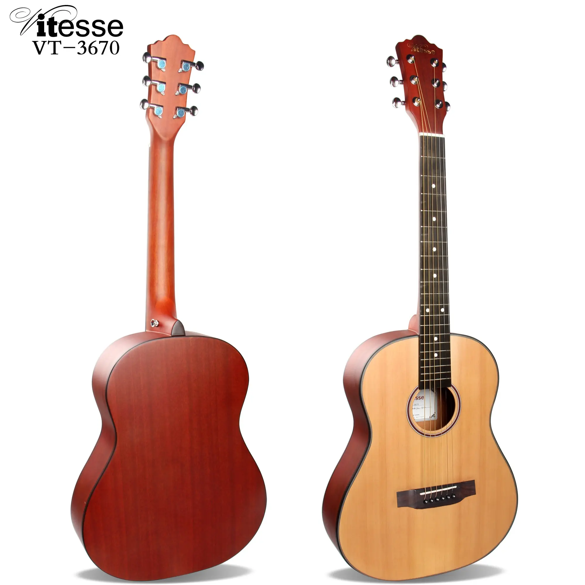 Good Price 36 Inch Travel Nylon String Spruce Portable Acoustic Classical Guitar With Diecast acoustic guitar tuning pegs