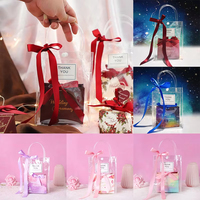 Boîte cadeau transparente en PVC écologique et imperméable avec logo personnalisé pour dragées de mariage, cadeaux de demoiselles d'honneur, emballage de fête et shopping