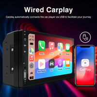 Ritmo Universal 7 pulgadas pantalla táctil completa HD MP5 coche estéreo con navegación GPS YouTube reproducción de vídeo con cable CarPlay