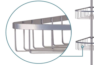 Magic Telescopic Shower Rack 4 <b>Corner</b> Shelves With No Drilling Bathroom Shower <b>Corner</b> Shelf - Product Image 4