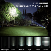 Lampe de poche d'auto-défense 2025 nouveau Style Mini lampe de poche tactique LED 1200lm lampe de poche personnalisée torche lumineuse 18350 batterie