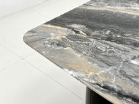 Table à manger en marbre suspendue de luxe - Moderne minimaliste avec base en métal