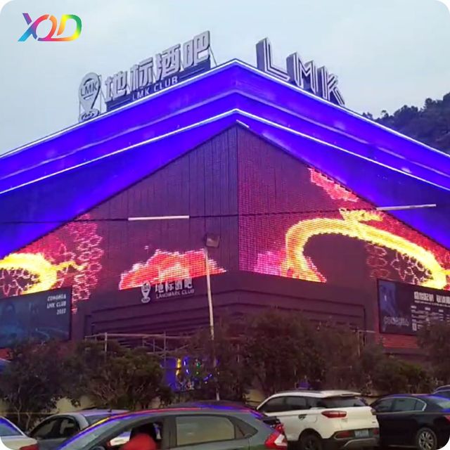 XQD Factory Custom P50 SPI RGB WS2811 Waterproof Flexible LED Mesh Screen for Retail Stores Wayfinding Education Projects