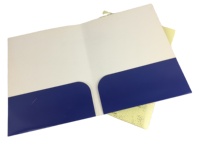 Dossier de documents A4 en papier imprimé personnalisé, dossiers de documents de présentation en papier brillant avec deux poches