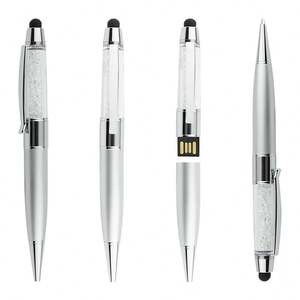 Memoria USB con Logotipo Personalizado, Bolígrafo Metálico con Punta Táctil y Bolígrafo con Cristal para Regalos Promocionales Empresariales al por Mayor - Product Image 3