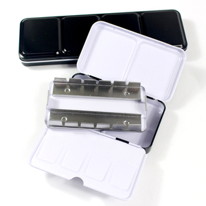 XinyiArt Venta al por mayor: Estuches de metal vacíos para acuarelas de 12/24/48 compartimentos, <span class=keywords><strong>paleta</strong></span> de pintura, caja de <span class=keywords><strong>paleta</strong></span> de acuarelas para media pastilla y pastilla completa - Product Image 5