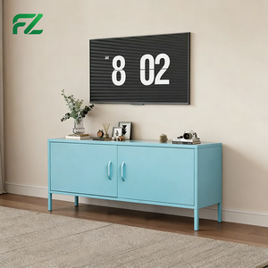 Meubles TV européens modernes sur mesure, design <span class=keywords><strong>ajouré</strong></span>, <span class=keywords><strong>panneau</strong></span> en <span class=keywords><strong>aluminium</strong></span> alvéolé, fonction de rangement, pour salon - Product Image 6