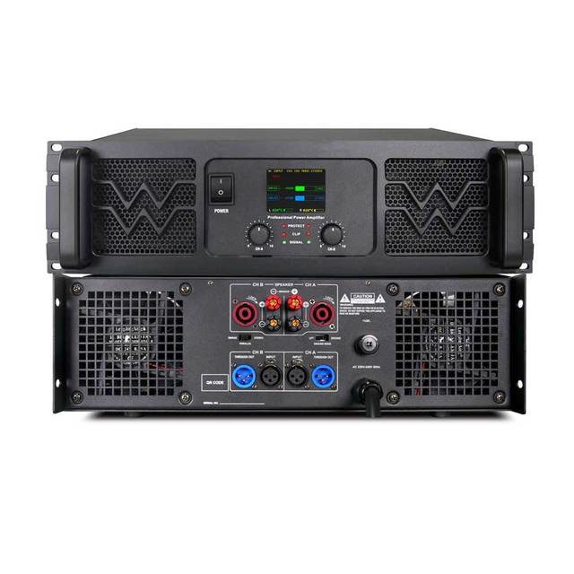 ELM CLASS TD 25002 Audio 2*2500W High Power Amplifier Black for Stage