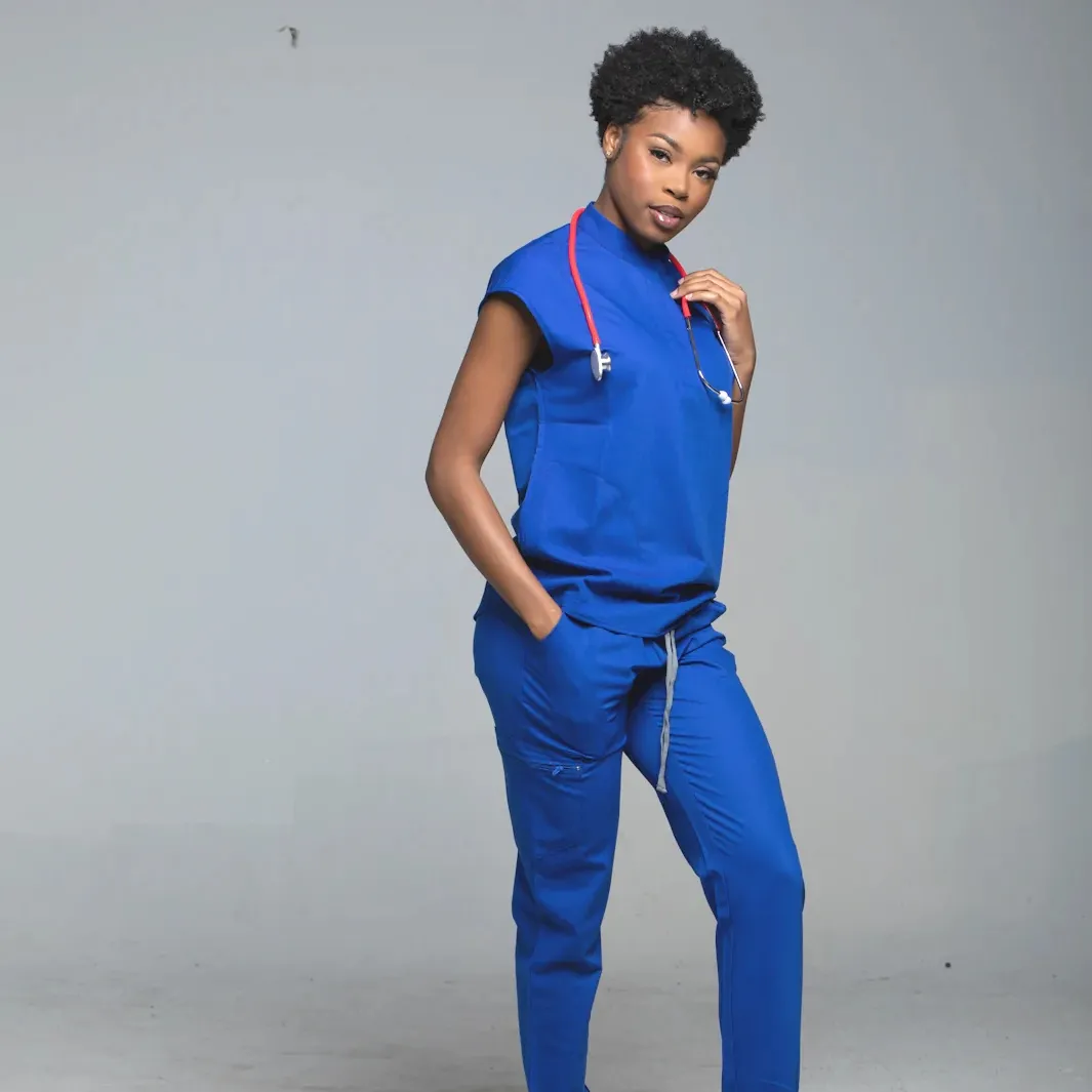 Top Quality Breathable Women's Nursing Scrub Sets Straight Pants Tall Hospital Uniforms Cute Nursing Scrubs Sexy In Stock