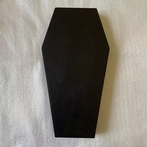 Gỗ Quan tài hình đồ trang sức đính hiển thị Khay cho đồ trang sức truy cập màu đen Matt Sơn Quan tài Pin Hội Đồng Quản trị với nhung nút chai Hội Đồng Quản Trị - Product Image 5