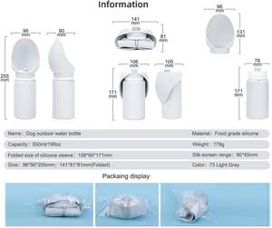 Best Selling Collapsible Travel Drink Silicone Portable Outdoor Pet Feeder Dispenser <b>Dog</b> <b>Water</b> <b>Bottle</b> for <b>Dogs</b> Walking - Product Image 2