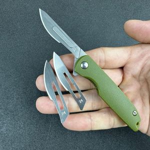 <span class=keywords><strong>Mini</strong></span> Coltello Pieghevole di Alta Qualità in Acciaio Inox di Grado Industriale, Lama a Cambio Rapido, Personalizzabile, Piccolo Portachiavi per Campeggio - Product Image 3