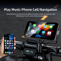 5 İnç IPS Yüksek Parlaklıklı El Tipi Motosiklet GPS Navigasyon Cihazı, Kablosuz CarPlay Desteği ve 1 Yıl Garantili