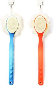 Shower Body <b>Brush</b> Long Handle Bath <b>Brush</b> Loofah Body <b>Scrub</b> Sponge 2 in 1Handheld on a Stick for Body - Product Image 4