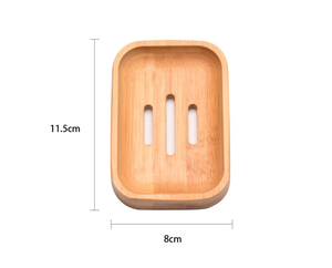 עץ במבוק בעל צלחת סבון אמבט סבון מקלחת - Product Image 4