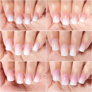 <span class=keywords><strong>Grossiste</strong></span> Marque Blanche 150 Pièces Faux Ongles Rose Nude Dégradé à Coller Courts Carrés Amande Ombrés - Product Image 2