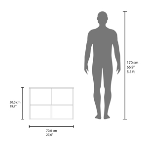 <b>Wall</b> Mounted Cabinet With Two Doors Four <b>Shelves</b> Compact Kitchen Laundry Room <b>Floating</b> Storage - Product Image 5