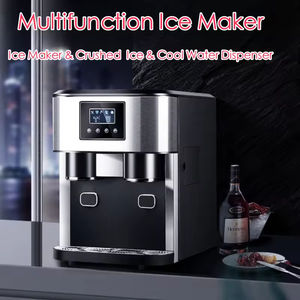 Distributeur d'eau 3-en-1 avec machine à glaçons pilés et fonction autonettoyante, capacité de 15 kg, idéal pour la maison, la cuisine et le bureau - Product Image 3