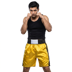 Factory Wholesale Stretchy Fight MMA Kick Boxing Muay Thai Martial Arts Fight Shorts Plus Size Customized - Product Image 1
