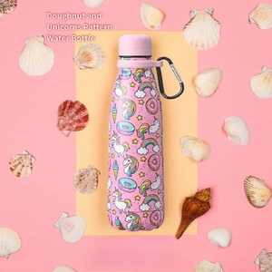 Portable 17OZ 500ml Stainless Steel Tumbler for Kids Cola-Shaped Water <b>Bottle</b> with Lid Handle Grip for Sports <b>Travel</b> - Product Image 2