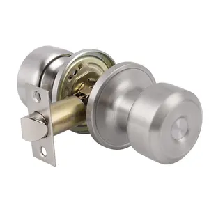 Door Knobs with Lock and Keys Exterior Door Handles with Keys for Entrance, Passage or Bathroom