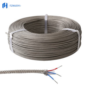 Câble de compensation PT100 en fil thermocouple, en acier inoxydable, blindé, isolé en PTFE, en cuivre étamé avec ligne de blindage - Product Image 1