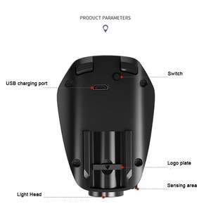Luz LED Recargable con Sensor Infrarrojo para Puerta de Coche, Logotipo de Bienvenida Personalizable, Luz de Esquina Universal con Proyección de Logotipo, Fibra de Carbono - Product Image 2