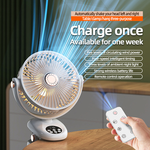 Mini ventilador portátil tipo C recargable 4000mAh soporte de viaje de escritorio ventilador montado en la pared ventilador de refrigeración Clip de escritorio portátil - Product Image 4