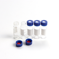Flacons en verre pour échantillonneur automatique transparent de 2ml Flacons HPLC chromptochrpy Flacon d'échantillon transparent avec bouchons à vis