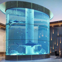 Durchsichtige Aquarien, Fischtanks aus Glas und Acryl, große Zylinder aus Acryl, Herstellung