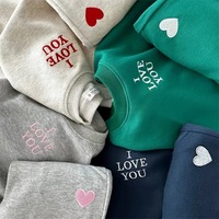 2024 automne style coréen Joker lettre amour décontracté bébé sweat ensembles mode vêtements pour enfants vêtements pour enfants prix de gros
