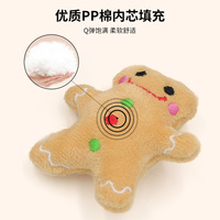 Mainan Kucing Natal Catnip, Boneka Interaktif untuk Digigit, Paket Hemat Mainan Kucing