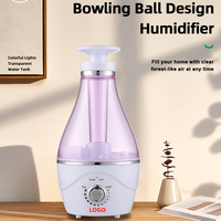 Humidificateur ultrasonique électrique en plastique pour la maison, diffuseur d'arômes grande capacité, forte production de brume, veilleuse pour chambre à coucher et usage domestique