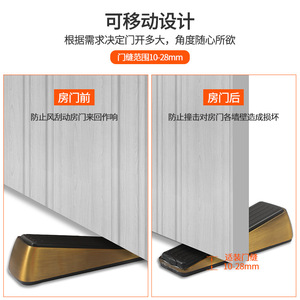 Butée de porte en alliage à fixation au sol, durable, anti-collision, design minimaliste, bloqueur de porte de sécurité - Product Image 4