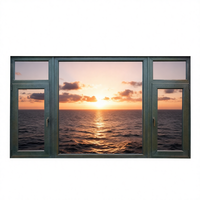 Ventanas Modernas de Alta Calidad, Horizontales, Abatibles, de Acero Inoxidable y Aleación de Aluminio, Resistentes al Fuego y al Calor, para Hogar, Hotel, Escalera