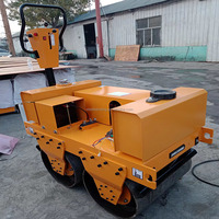 TV Mini rouleau compresseur vibrateur compacteur vente à main Changfa moteur diesel rouleau d'asphalte rouleau compresseur