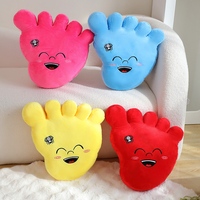 Almohada de Felpa con Forma de Pie de Dibujos Animados, Cojín Divertido con Cara Sonriente para Adolescentes, Amigos, Decoración para el Hogar, Sofá, Dormitorio, Regalo