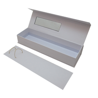 Boîte d'emballage en carton de luxe mat en gros pour extensions de cheveux de perruque rectangle noir de logo personnalisé avec motif imprimé