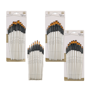 6 pz artista Set di <span class=keywords><strong>pennelli</strong></span> <span class=keywords><strong>per</strong></span> bambini adulti <span class=keywords><strong>pennelli</strong></span> <span class=keywords><strong>per</strong></span> acquerello <span class=keywords><strong>pittura</strong></span> <span class=keywords><strong>a</strong></span> <span class=keywords><strong>olio</strong></span> <span class=keywords><strong>a</strong></span> forma di capelli in legno con manico in Nylon - Product Image 1