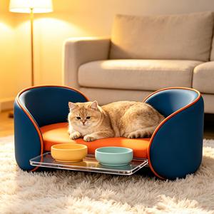 Modern <b>Raised</b> Pet <b>Bed</b> <b>for</b> Dogs Cats Adjustable Steel <b>Frame</b> Cool Summer Waterproof <b>Bed</b> Large Small Indoor Use - Product Image 1