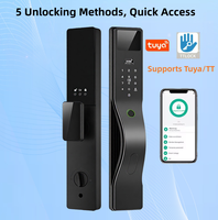 Cerradura de Seguridad Inteligente con Aplicación Tuya/TT para Controlar con Huella Dactilar, Contraseña (Código), Tarjeta, Desbloqueo de Grado C, Seguridad de Aleación de Zinc y Hierro