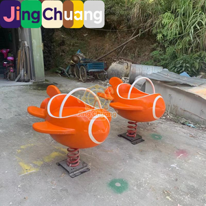 Cheval à Bascule Extérieur en FRP pour Enfants, Modèle Hokey Pokey, Équipement de Loisirs de Maternelle à Ressort - Product Image 3