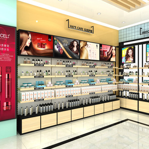 Produttori di Kainice vetrina cosmetica espositore cosmetico personalizzato in legno espositore per scaffali per centro commerciale