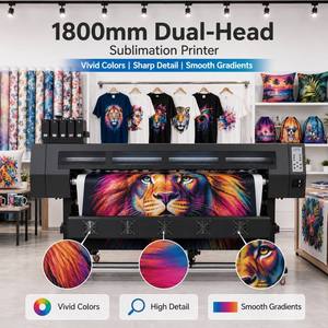 เครื่องพิมพ์สิ่งทอแบบ Dye Sublimation รุ่น Dual I3200 ขนาด 1.8 เมตร สำหรับการถ่ายโอนลายลงบนผ้า พร้อมระบบสายการผลิตแบบม้วนต่อม้วนความเร็วสูง - Product Image 1