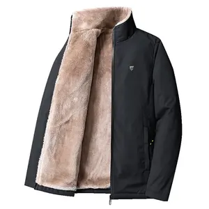 Plus Size Winter Wear Windbreaker Lamb Wool Parka Warm Fleece Winter Jacket Men's Leather Coats Jackets