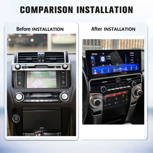 Pantalla estéreo de 12.3 pulgadas para Toyota 4Runner 2010-2022, GPS, navegación, CarPlay inalámbrico, Android Auto, reproductor multimedia, amplificador RCA - Product Image 2