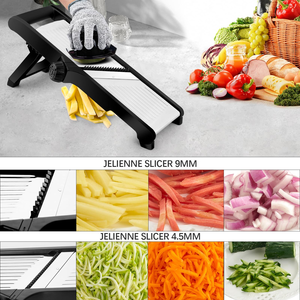 Adjustable <b>Vegetable</b> Chopper Stainless Steel Tomato Slicer Food Mandolin Slicer for Kitchen with Hand Guard - Product Image 4