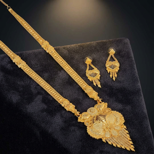 Joyería llena de oro de 14K 18K 24K de moda al por mayor, formando joyería larga, joyería india de diseño floral chapado en oro, joyería de latón - Product Image 3