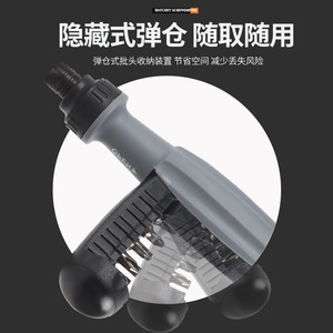 11 In 1 Ratcheting <b>Screwdriver</b> Set With Interchangeable Bits Cross Phillips Head Matte Finish Anti Slip Handle Diy Tools - Product Image 2