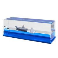Presse-papiers en acrylique haute transparence avec figurine de canard flottante à l'intérieur, ornement rectangulaire en acrylique, cadeau de papeterie personnalisé
